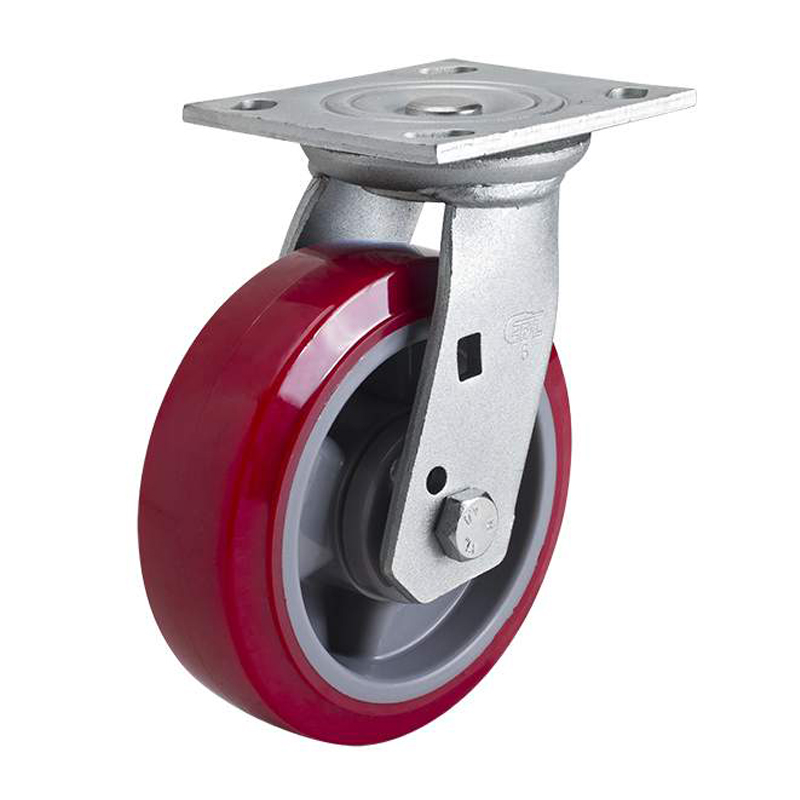 EDL Heavy 6'' 420kg Plate Swivel TPU Caster 73116-736-86