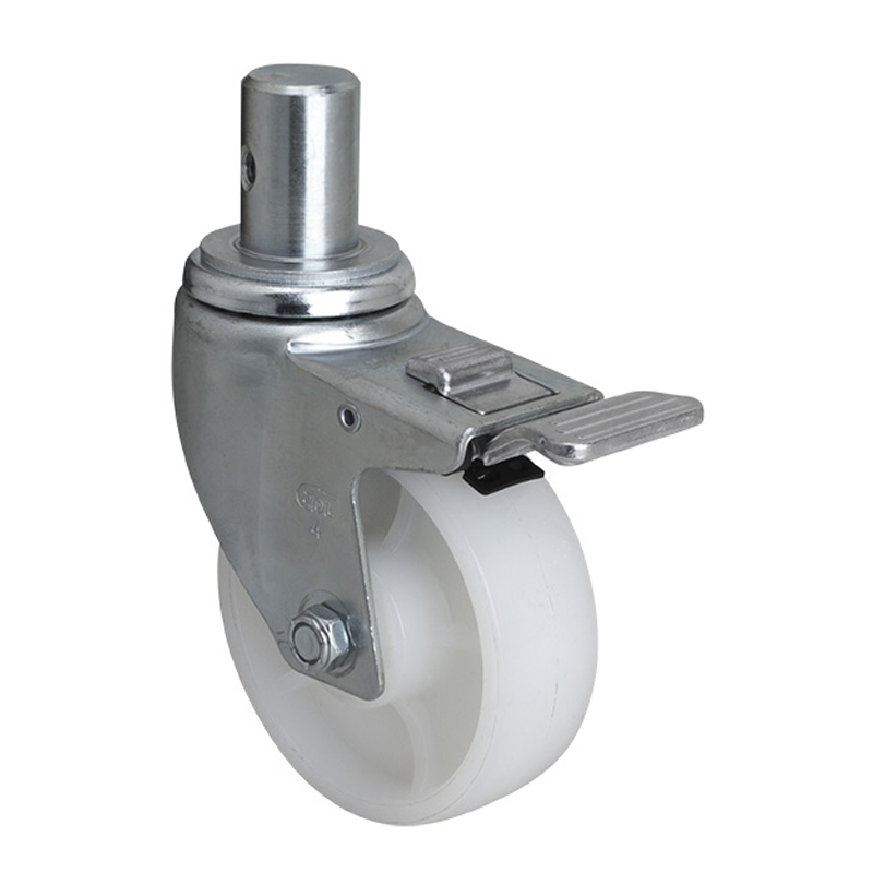 EDL Medium 4'' 130Kg Stem Al. Dual Brake TPA Caster 50164P-504-25