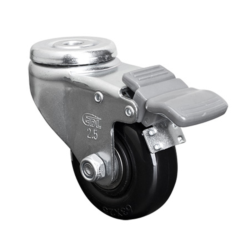 EDL Light 2.5'' 70kg Bolt Hole Brake PU Caster 361825H-3625-66