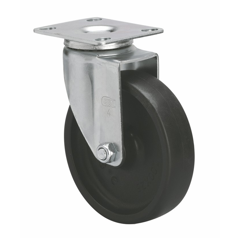 EDL Light 4'' 70kg Plate Swivel PO caster 36114-334-03