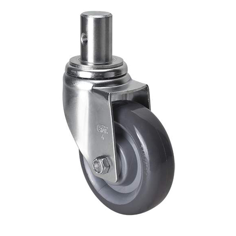 EDL Medium 4'' 130Kg Stem Swivel PU Caster 50154-504-75