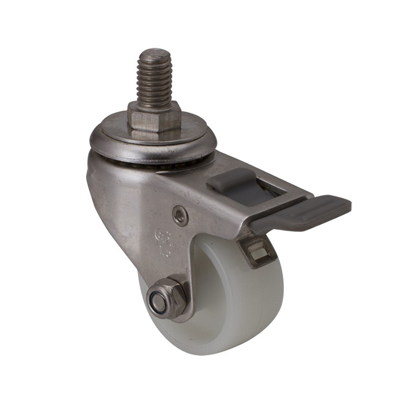 EDL Stainless Steel Mini 1.5'' 45kg Threaded Brake PA Caster S267415H-S2615-23