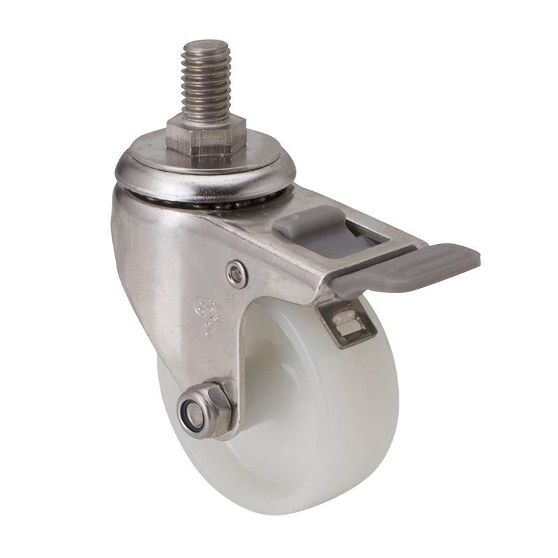 EDL Stainless Steel Mini 2'' 50kg Threaded Brake PA Caster S26742H-S262-23