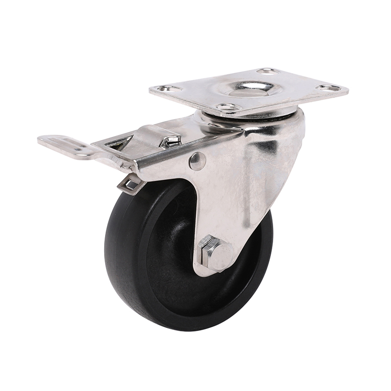 EDL Stainless Steel Light 2.5'' 70kg Plate Brake PO Caster S347225L-S3425-03