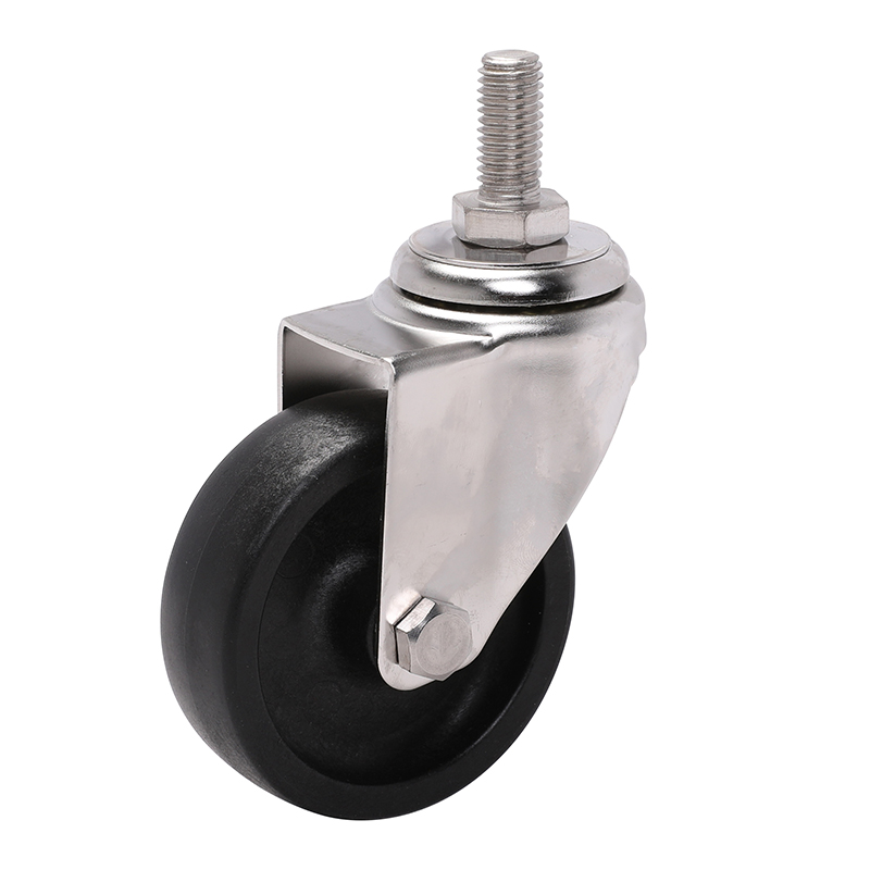 EDL Stainless Steel Light 2.5'' 70kg Threaded Swivel PO Caster S347325-S3425-03