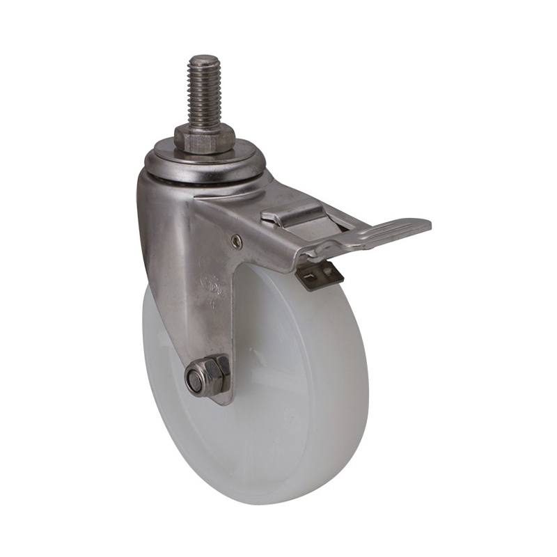 EDL Stainless Steel Light 4'' 80kg Threaded Brake TPA Caster S34744L-S344-23