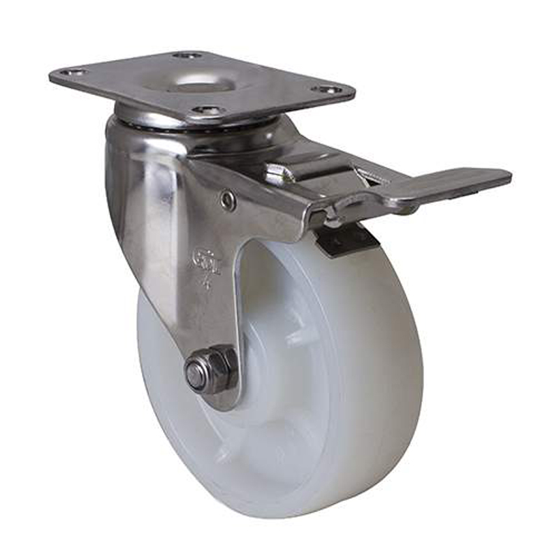 EDL Stainless Steel Medium 4'' 150kg Plate Brake TPA Caster S54724L-S544-25