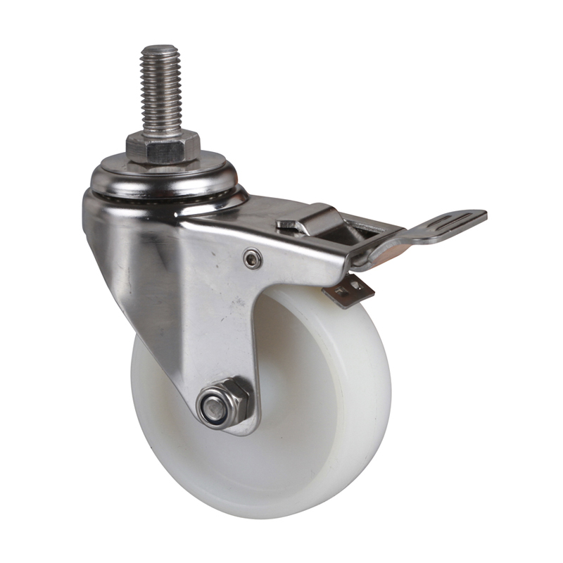 EDL Stainless Steel Light 3'' 80kg Threaded Brake TPA Caster S34743L-S343-23