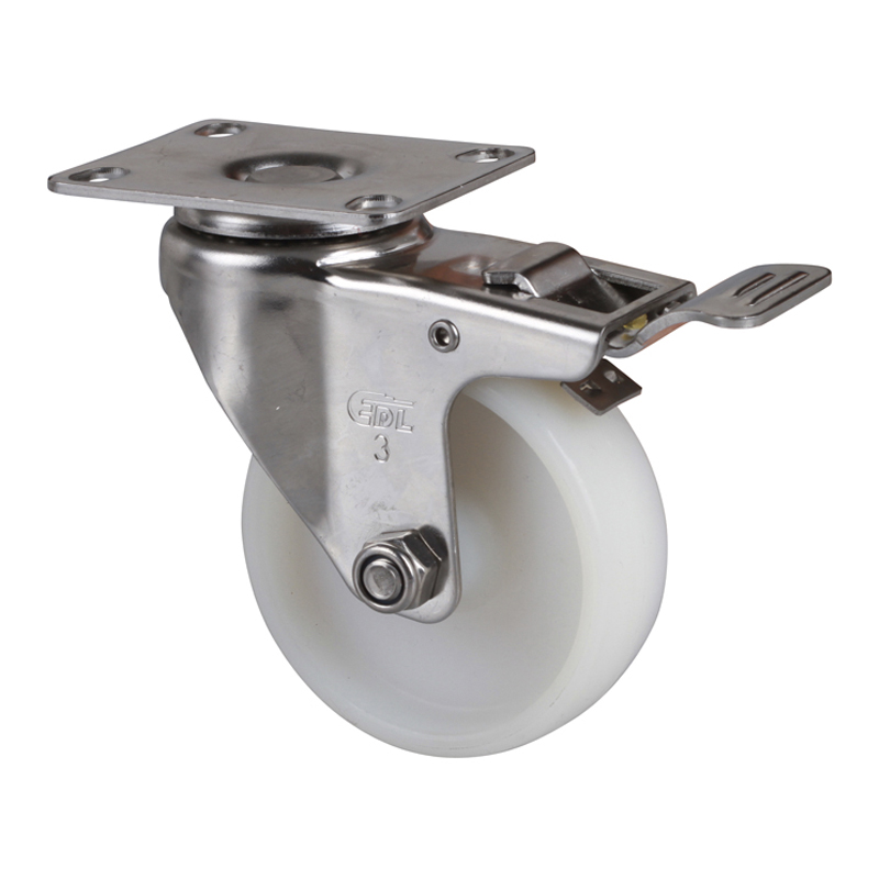 EDL Stainless Steel Light 3'' 80kg Plate Brake TPA Caster S34723L-S343-23