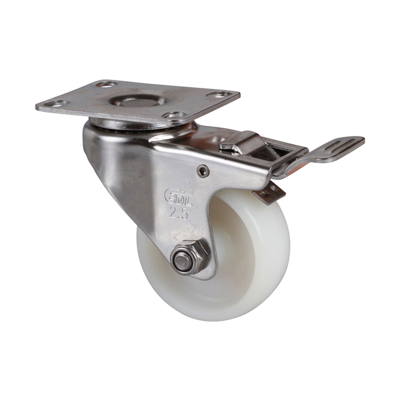 EDL Stainless Steel Light 2.5'' 80kg Plate Brake TPA Caster S347225L-S3425-23