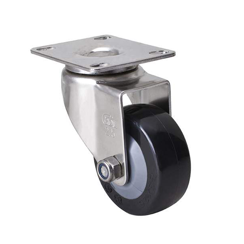 EDL Stainless Steel Light 2.5'' 60kg Plate Swivel PU Caster S347125-S3425-64