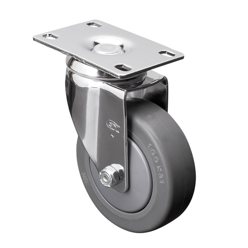 EDL Medium 4'' 110Kg Plate Swivel TPE Caster 57214-574-57