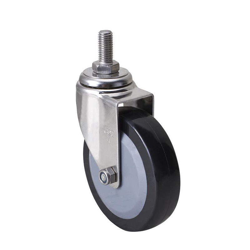 EDL Stainless Steel Light 4'' 60kg Threaded Swivel PU Caster  S34734-S344-64