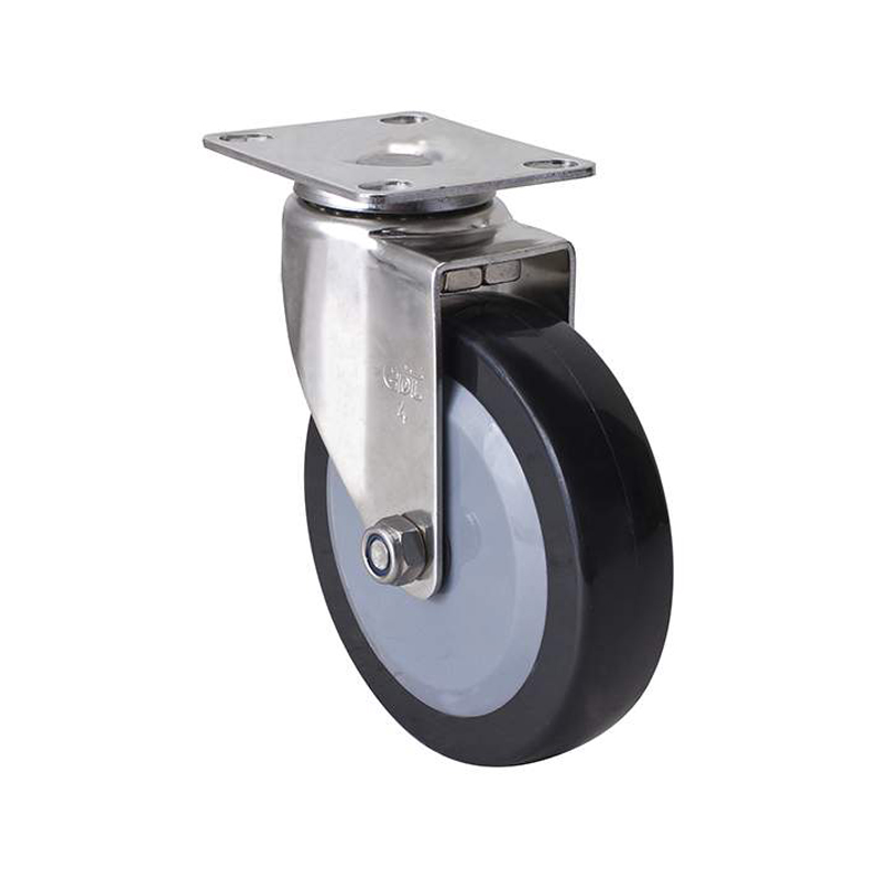 EDL Stainless Steel Light 4'' 60kg Plate Swivel PU Caster S34714-S344-64