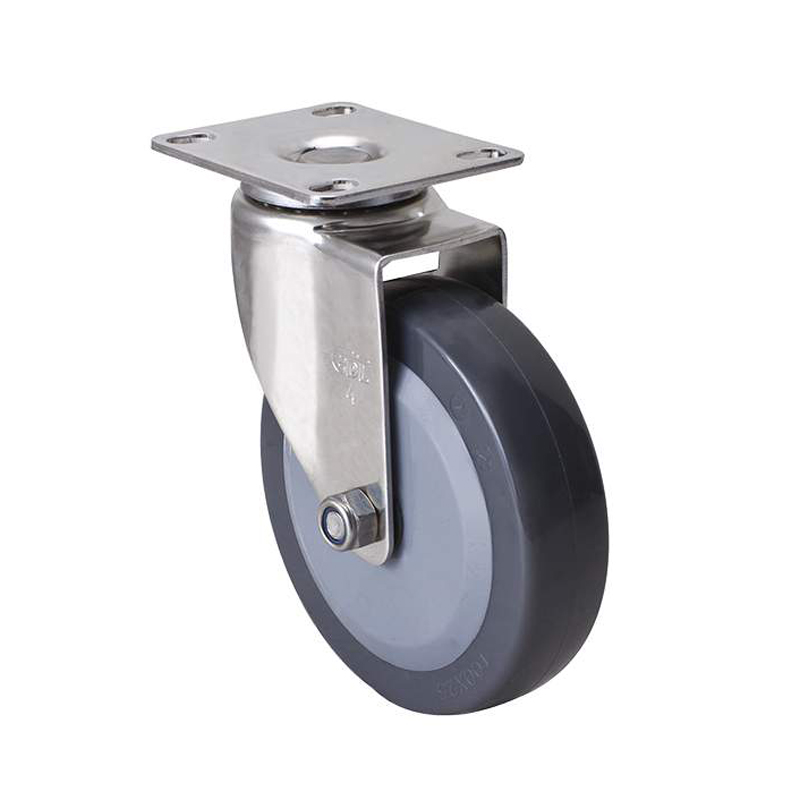 EDL Stainless Steel Light 4'' 70kg Plate Swivel PU Caster S34714-S344-74