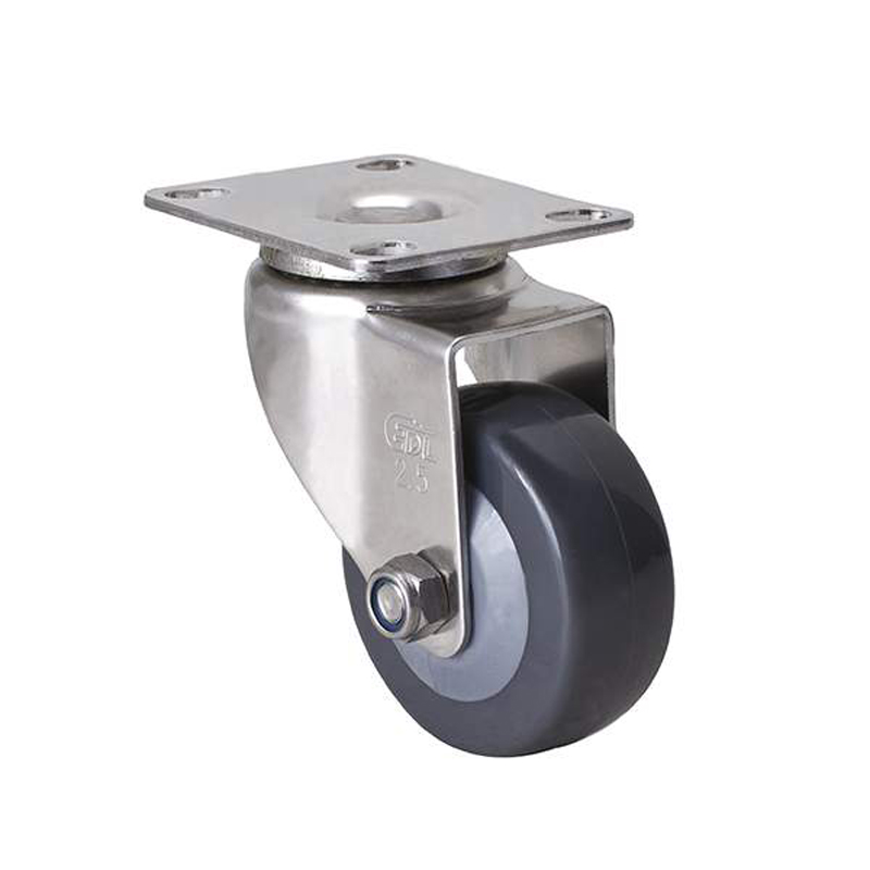 EDL Stainless Steel Light 2.5'' 70kg Plate Swivel PU Caster S347125-S3425-74