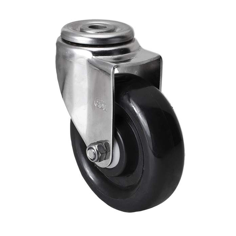 EDL Stainless Steel Medium 4'' 140kg Bolt Hole Swivel PU Caster S54774-S544-65