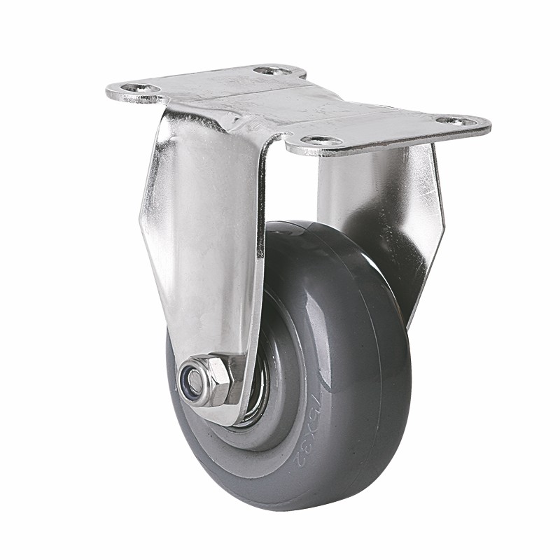 EDL Stainless Steel Medium 3" 150kg Rigid PU Caster S54703-S543-76