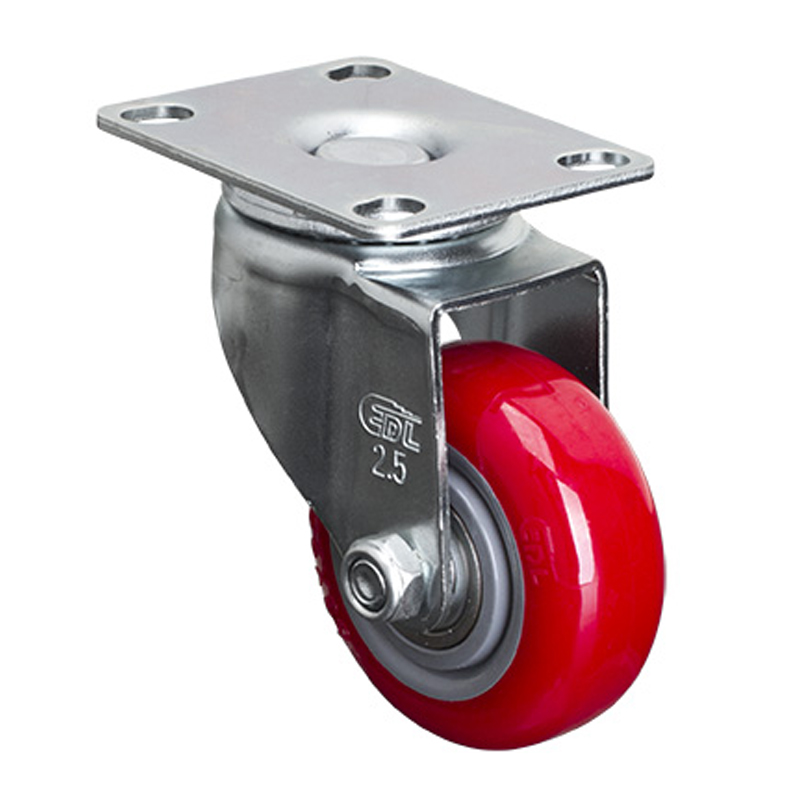 EDL Light 2.5'' 80kg Plate Swivel TPU Caster 361125-3625-86