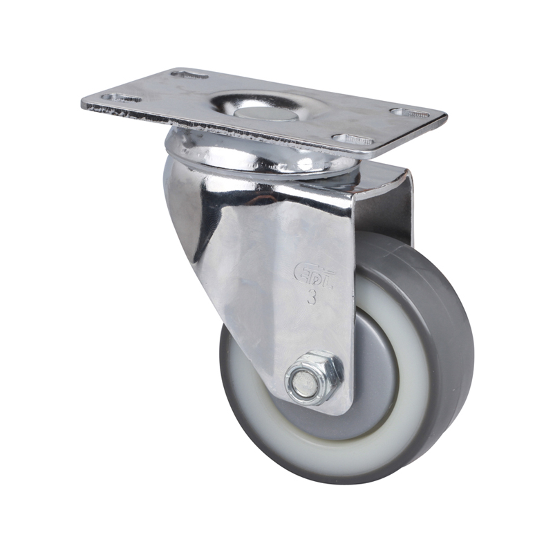 EDL Medium 3'' 130Kg Plate Swivel TPU Caster  57213-573-87N