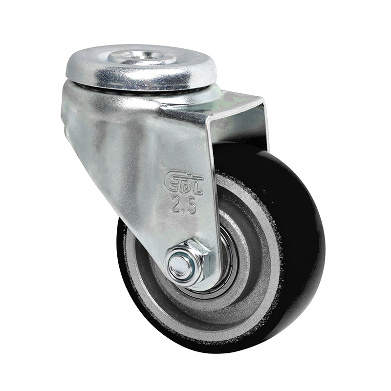 EDL Anti-electrostatic2.5''65kg Bolt Hole Swivel TPU Caster 361725-A3625-86A