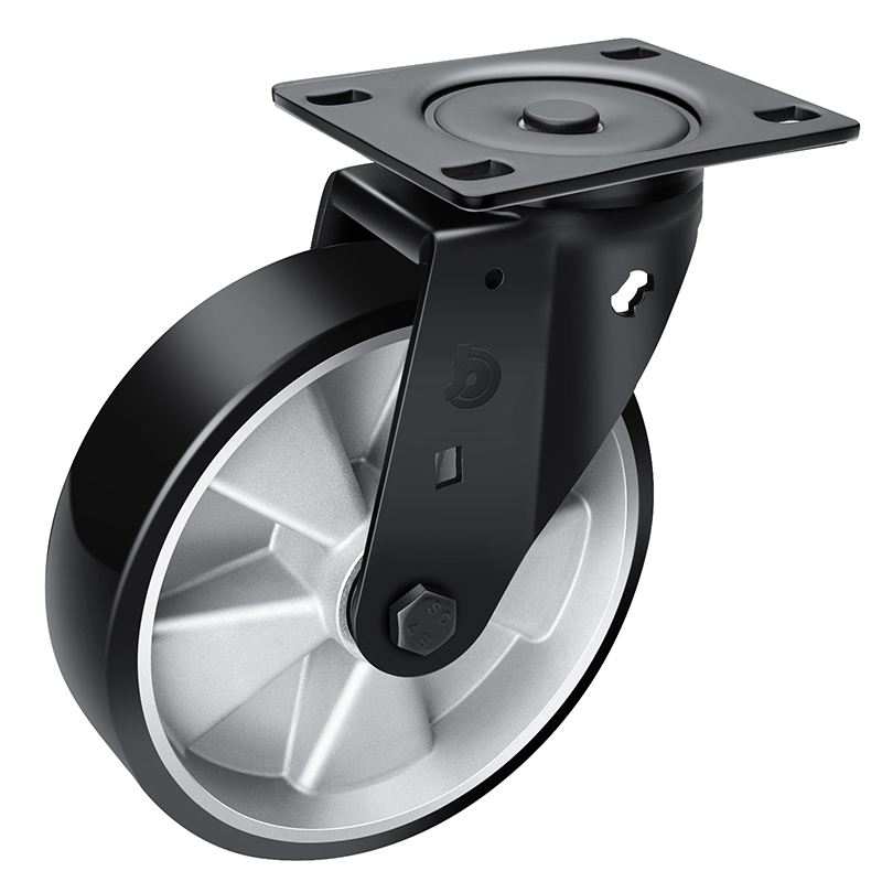 JARABO High-powered heavy 8"500kg Plate Swivel TPU Caster J77518-A738-86A/M12X80