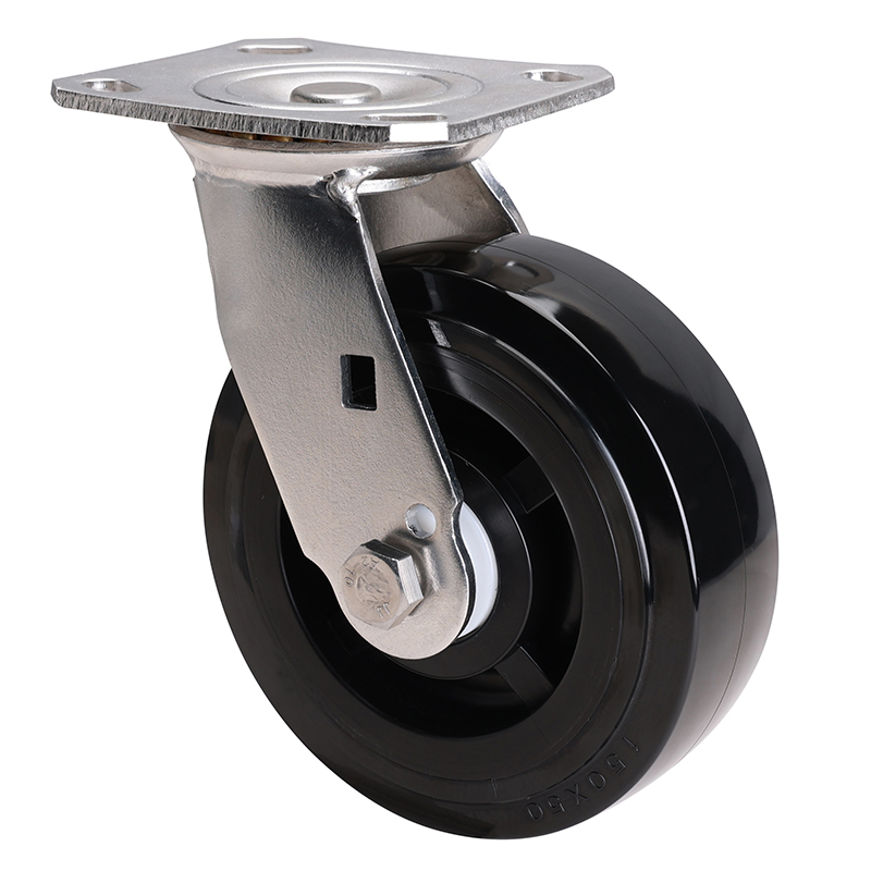 EDL Stainless Steel Heavy 6''380kg Plate Swivel PU Caster S71716-S716-65