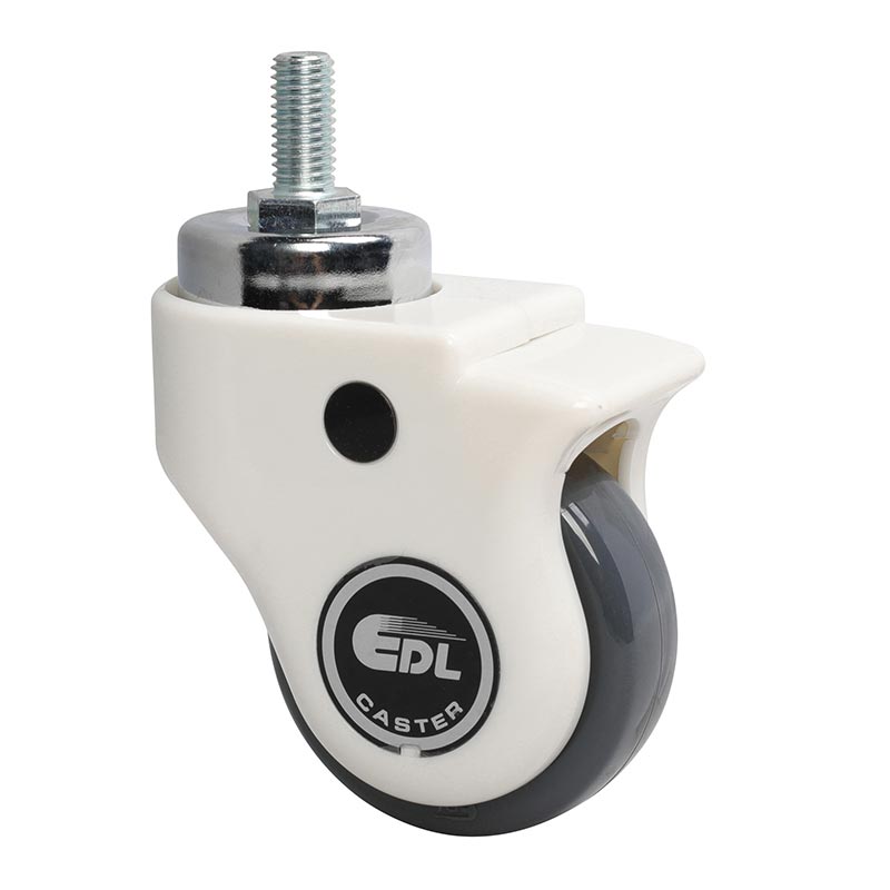 EDL 3'' 80kg Threaded Swivel PU Medical Caster E37133-E373-77