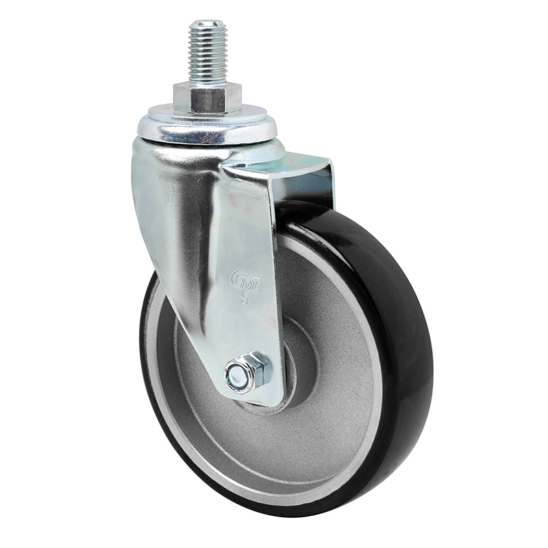 EDL Anti-electrostatic Medium 5'' 150kg Threaded Swivel TPU Caster 50135-A505-86A