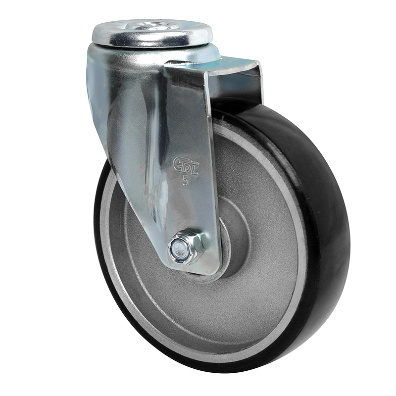 EDL Anti-electrostatic Medium 5" 150kg Bolt Hole Swivel TPU Caster 50175-A505-86A