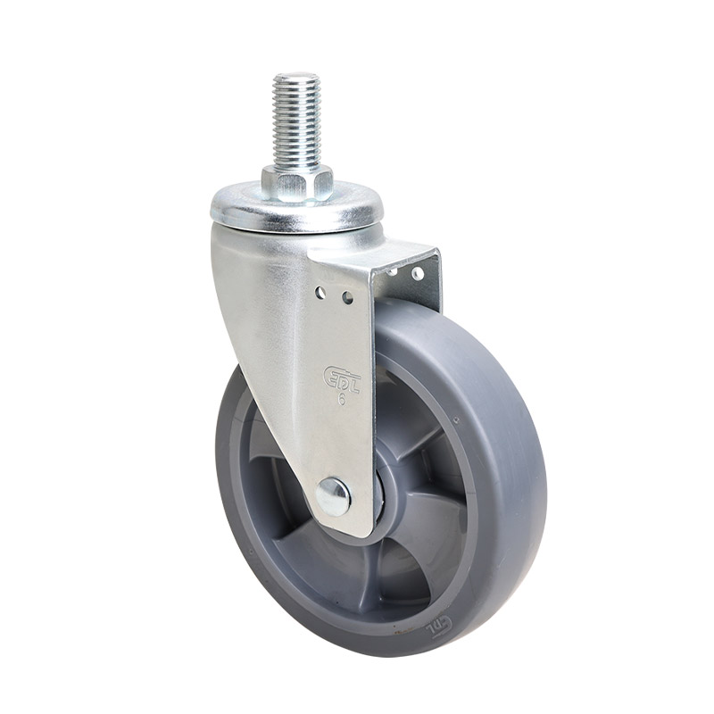 EDL Medium 6" 220kg Threaded Swivel TPE Caster 66136-646-56