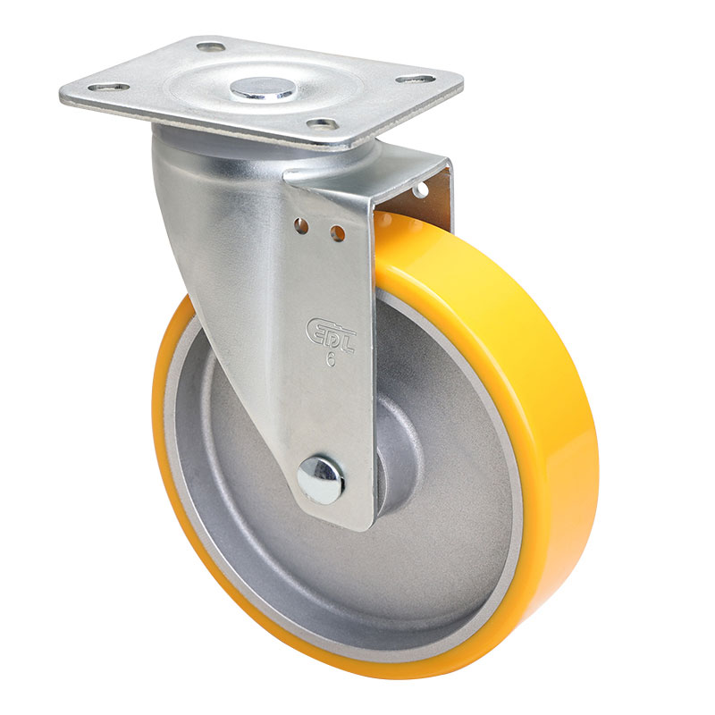 EDL Medium 6" 300kg Plate Swivel TPU Caster 66116-676-86A