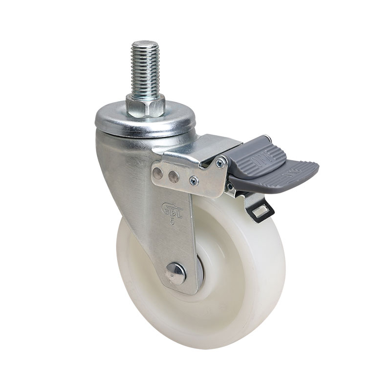 EDL Medium 5" 200kg Threaded Brake PO Caster 66145H-645-06